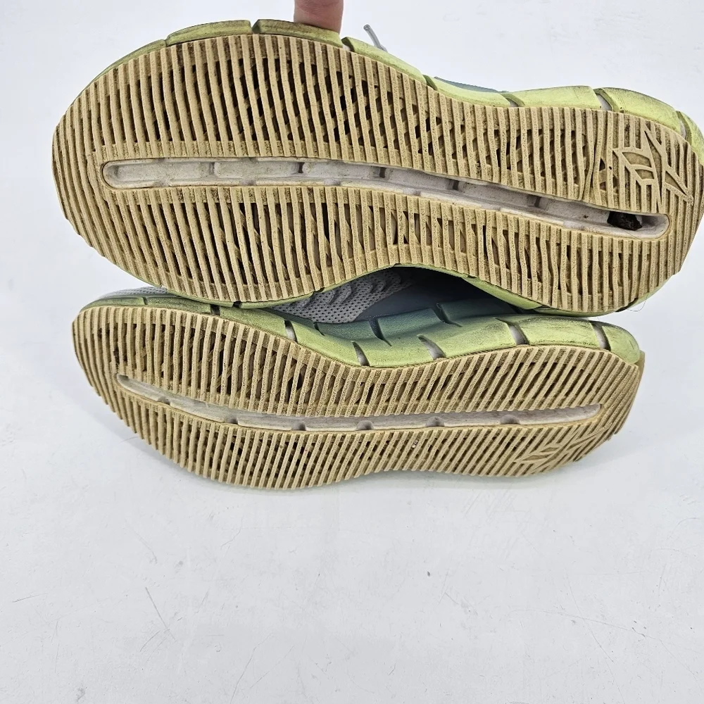 Reebok Zig Kinetica Lemon Glow Fluid Blue & Grey Womens Size 8